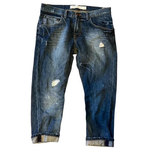 Zara Woman Premium Collection Aged Denim Boyfriend Jeans 26/27 - Picture 1 of 7